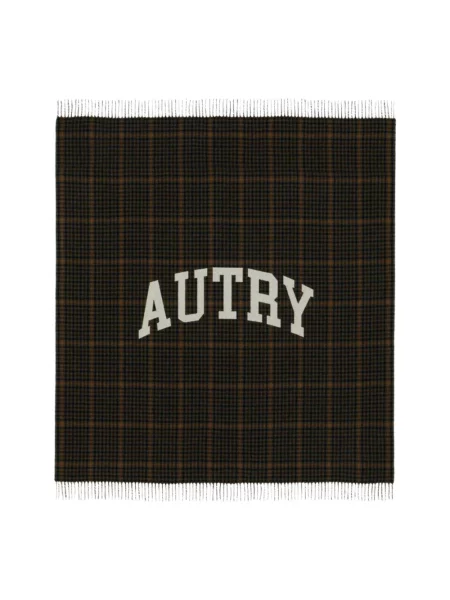 Szal Autry w kratę brązowa