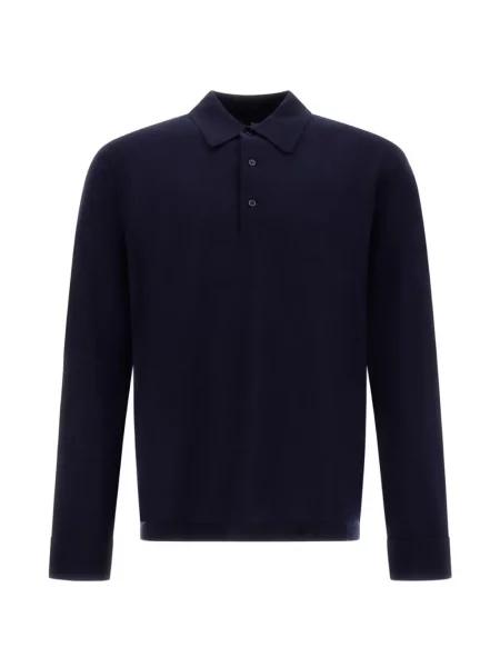 Lung tricou polo Herno albastru