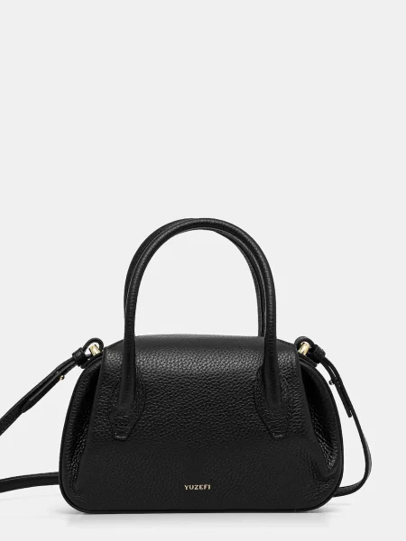 Yuzefi geantă de piele OYSTER MINI DUFFLE negru