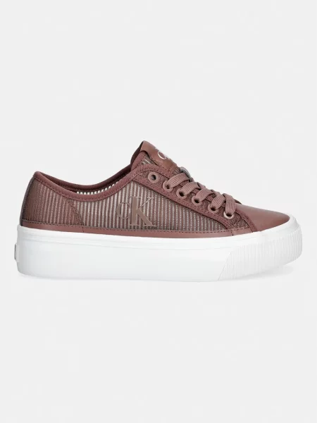 Calvin Klein VULC FLATF LACEUP STRIPED NYL superge rjava