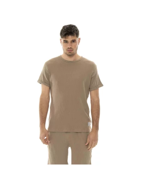 Scurt tricou Leone 1947 cu mâneci scurte maro