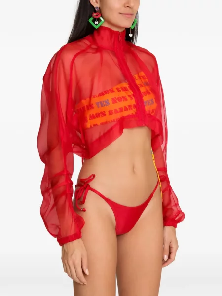 Geacă Amir Slama de mătase roșu