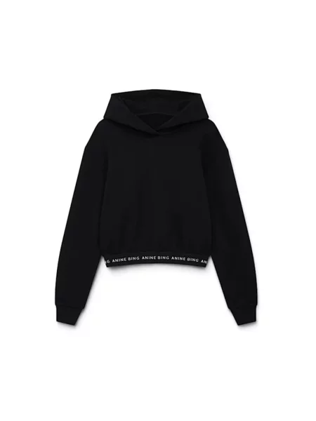 Bluza z kapturem Anine Bing z kapturem czarna