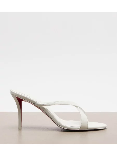 Sandale Christian Louboutin din piele alb