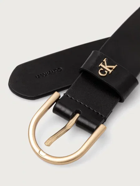 Calvin Klein curea pentru femei din piele negru