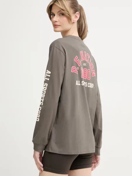 P.E Nation longsleeve Inbound brązowa