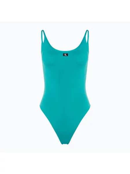 Jednodílné plavky Calvin Klein Scoop One Piece blue ocean modré