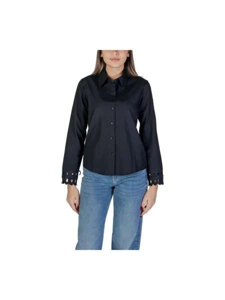 Lniana koszula Jacqueline De Yong czarna