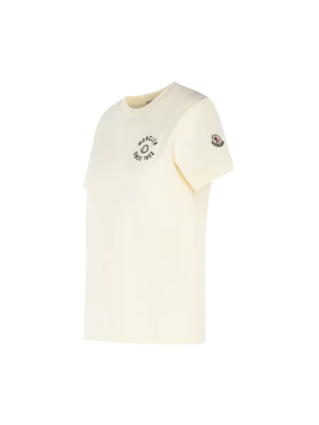 Koszulka Moncler z logo beżowa