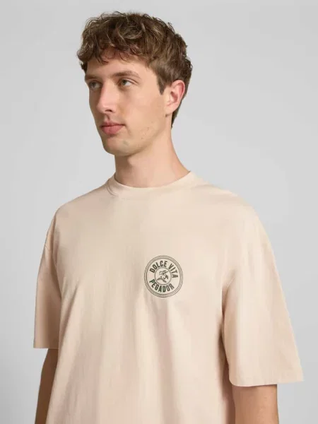 Oversized t-shirt z nadrukiem z logo Pegador biała
