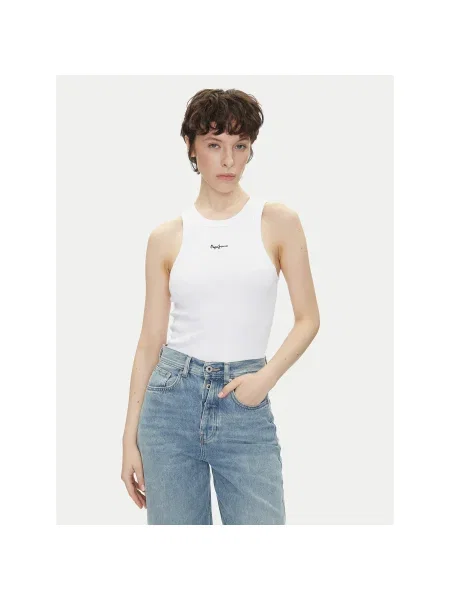 Pepe Jeans Felső Marian Slim Fit fehér