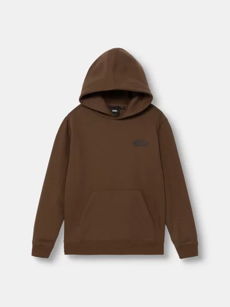 Vans mikina s kapucňou detská s bavlnou Double St čierna