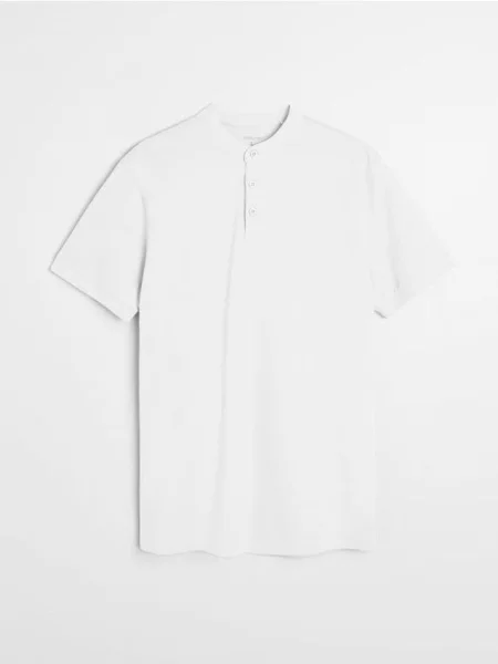 Sinsay polo ze stójką biały