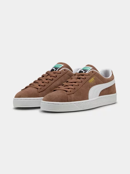 Замшевые классические кеды Puma коричневые
