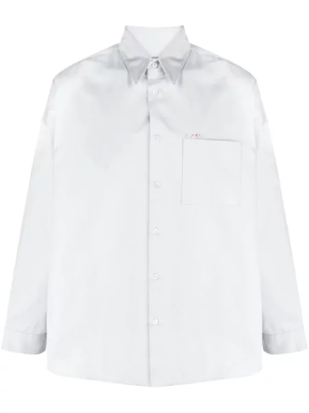 Košile Marni s výšivkou šedá