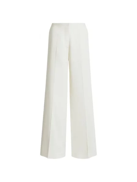 Pantaloni Alberta Ferretti cu picior lat alb