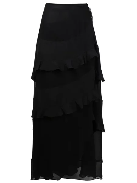 Fusta maxi Amir Slama cu volane negru
