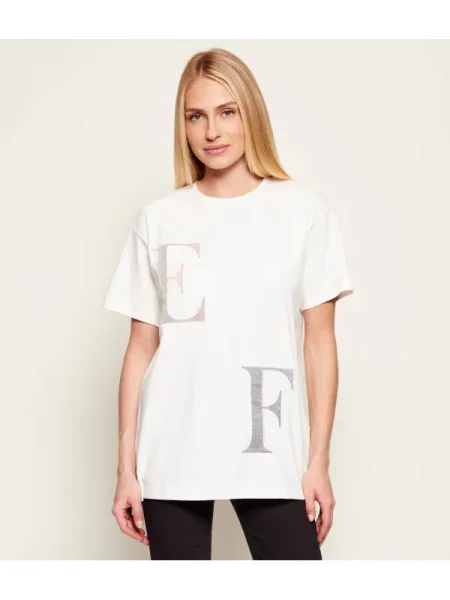Elisabetta Franchi Tricou | Relaxed fit alb