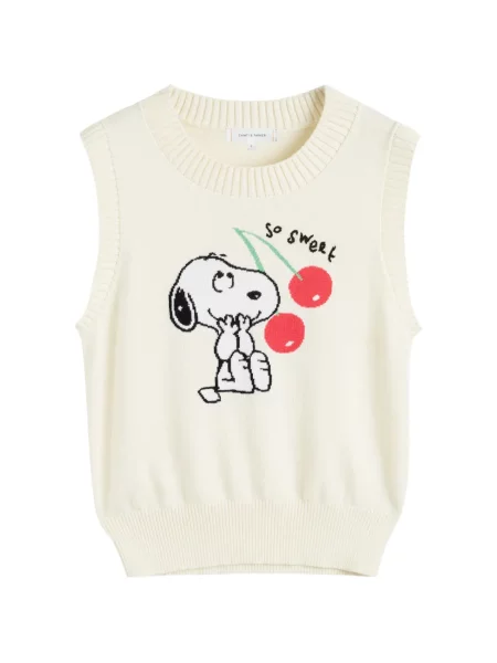 Top Chinti & Parker fără mâneci alb