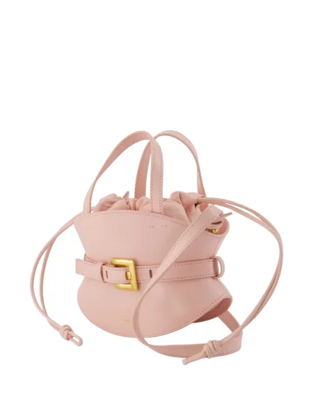 Geantă shopper Balmain din piele roz