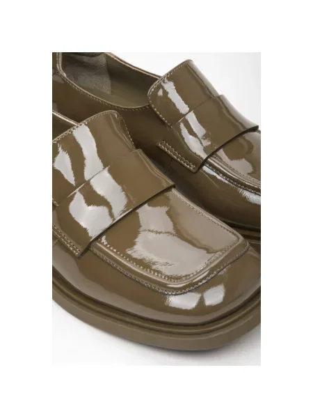 Лофери лакована шкіра темно-зелені Estro зелені