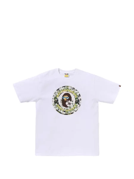 Tricou A Bathing Ape® cu imagine alb