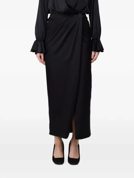 Fusta maxi Hanita drapată plic negru