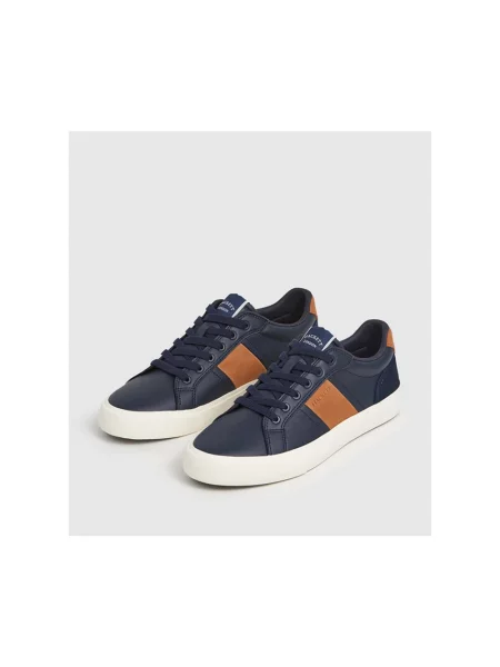 Sneakersy Hackett skórzane niebieskie