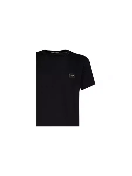 Dolce & Gabbana Koszulki Mężczyzna M Logo Plaque T-Shirt czarny
