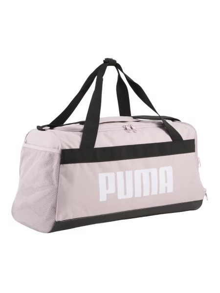 PUMA Geantă sport Challenger roz / negru alb
