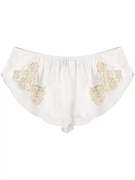 Pantaloni Gilda & Pearl cu perle alb