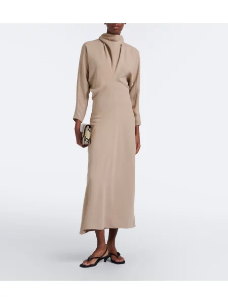 Rochie midi Toteme drapată bej