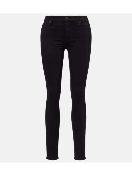 Skinny jeansy skinny 7 For All Mankind czarne