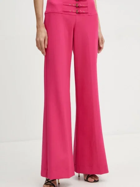 Hlače Versace Jeans Couture roza