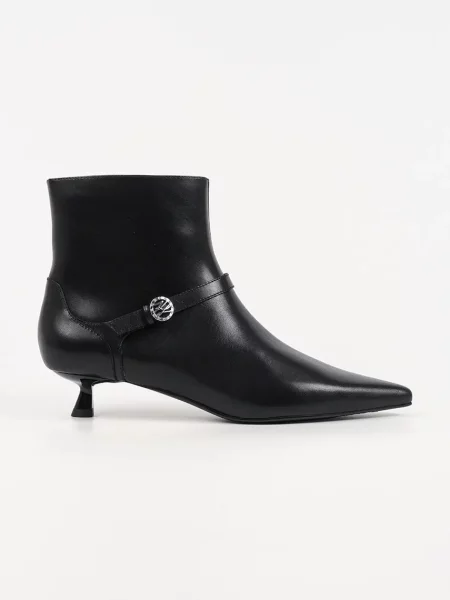 Кожени боти Karl Lagerfeld PASHA с тънък черно