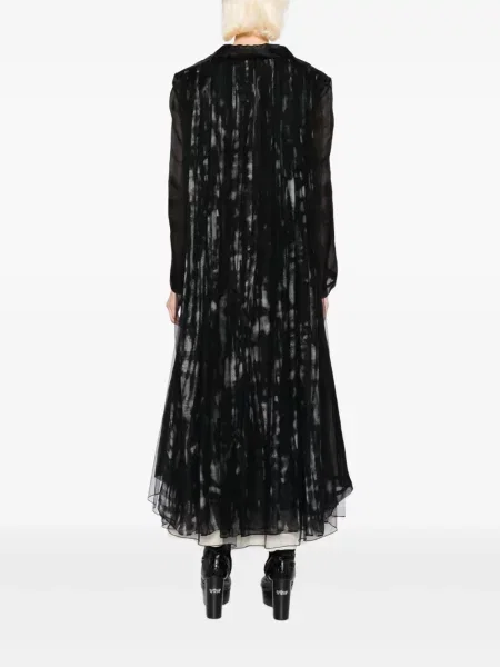 Palton Quetsche cu imagine transparente negru