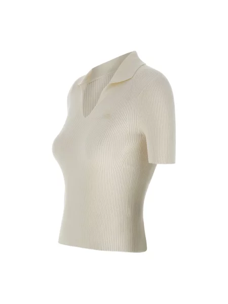 Lacoste T-shirt z wiskozą biała