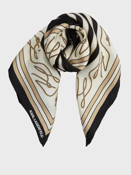 Шовкова хустка Karl Lagerfeld з принтом