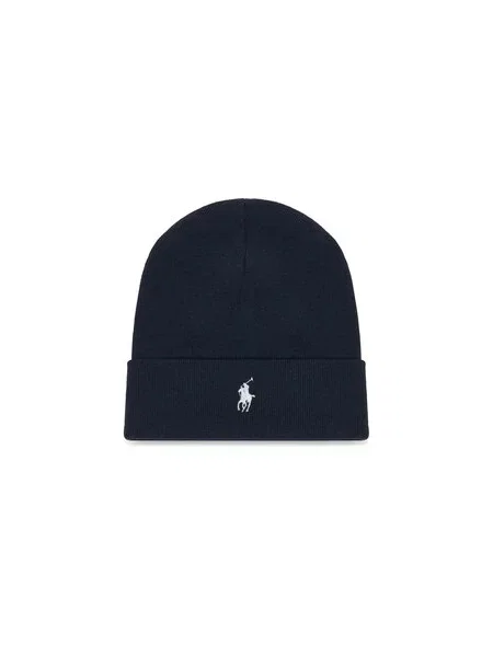 Set šal i kapa Polo Ralph Lauren Tamnoplava plava
