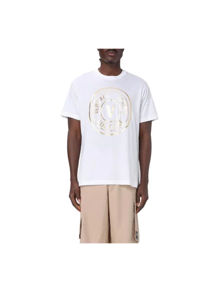 Koszulka Versace Jeans Couture z logo biała