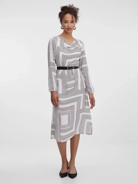 Rochie midi Orsay până la genunchi alb