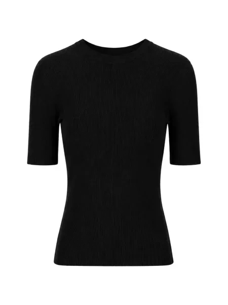 Scurt tricou P.a.r.o.s.h. tricotate negru