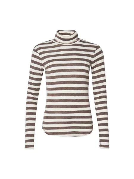 Sweter z golfem Lind brązowy