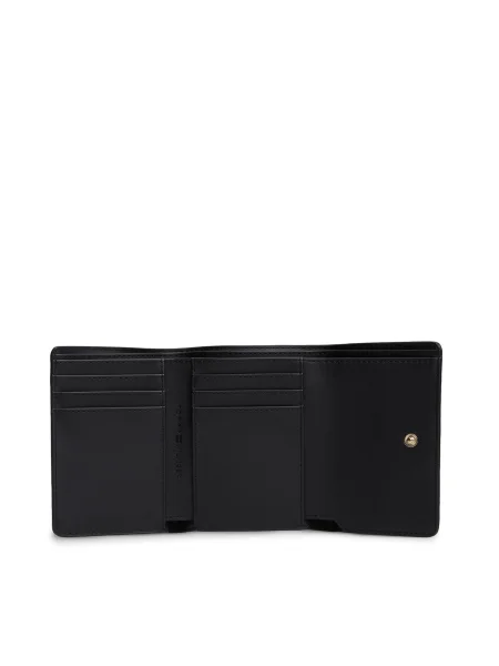 Tommy Hilfiger Portofel Th Icon Trifold Mono negru