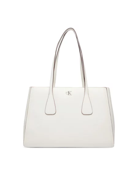 Calvin Klein Ročna torba Ck Medium Work Tote bela