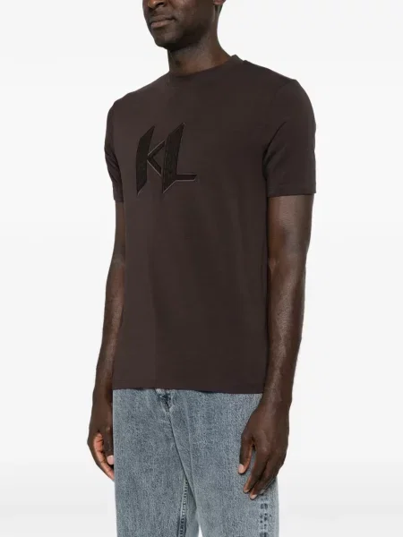Tricou Karl Lagerfeld cu autograf maro
