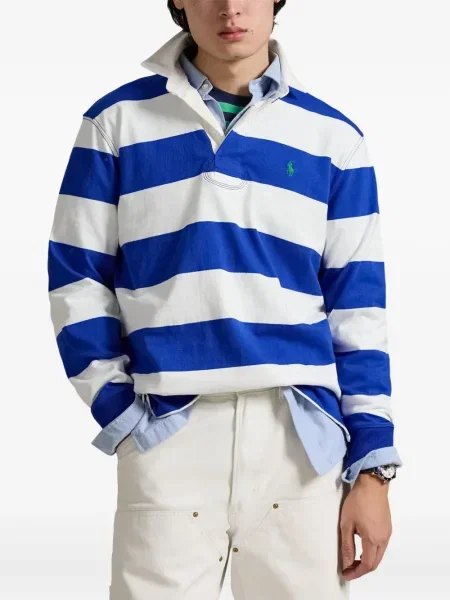 Ριγέ δερμάτινος κάλτσες Polo Ralph Lauren με κορδόνι μαύρο