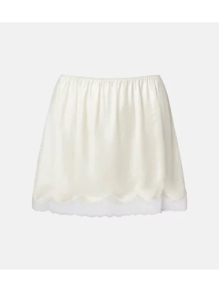 Fustă Magda Butrym din satin alb