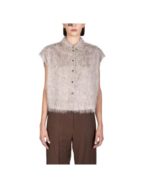 Koszula Alysi z nadrukiem beżowa