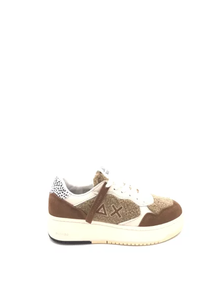 Sneakersy Sun68 skórzane beżowe
